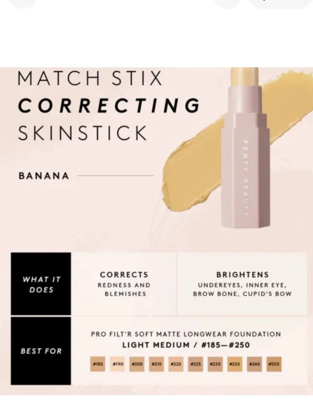 🌺Fenty Beauty Banana Match Stix Correcting Skinstick Concealer Stick